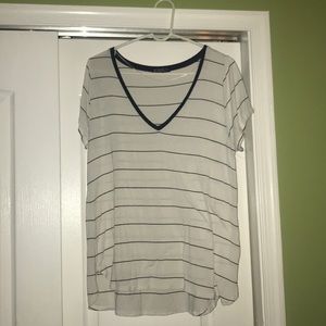 Striped V-Neck Tee